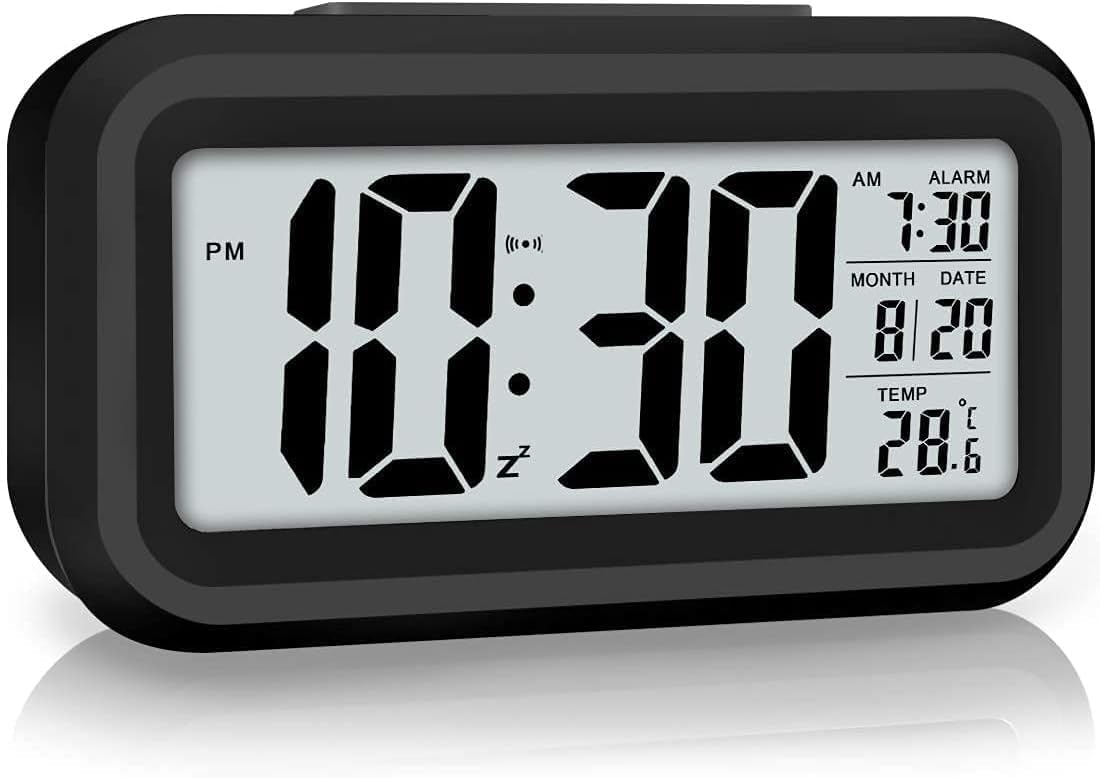 Digital Alarm Clock with Large LCD Display